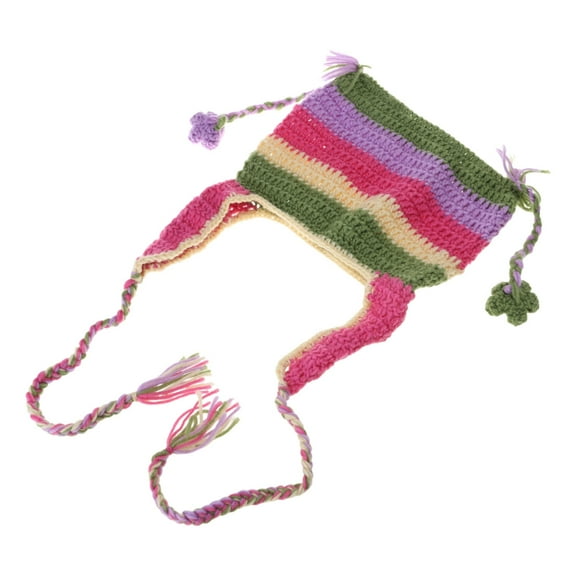 lanema Winter Knitted Hat for Women Windproof Handmade Cold Weather Skiing Riding Hat