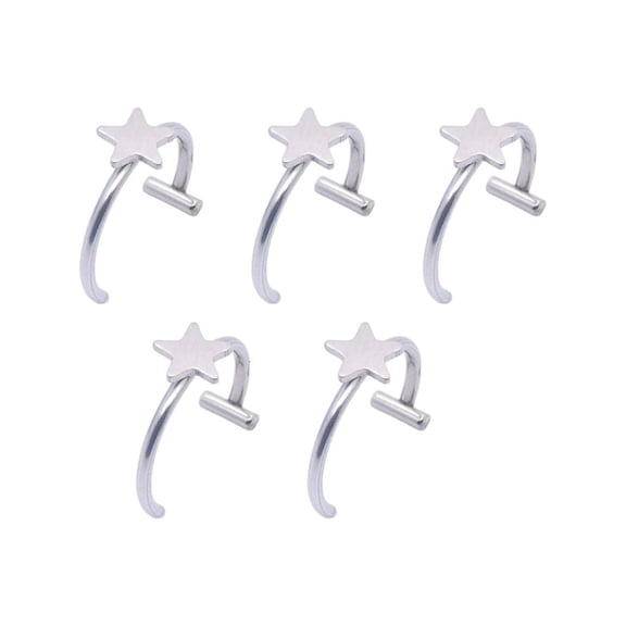 lanema Without Piercing Lip Rings Sturdy Stainless Steel Imitation Lip Jewelry Secure Clip Designs for Sensitive Skin