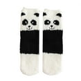 thumbnail image 1 of lanema Women Cartoon Animal Winter Fuzzy Slipper Socks Panda Dog for Pattern Thick Coral Warm Floor Hosiery, 1 of 20