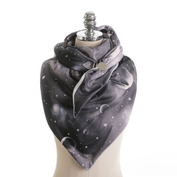 lanema Women Leopard Paisley Floral Print for Triangle Scarf with Clip Winter Autumn Neck Warmer Snood Thermal Blanket Poncho Windproof Shawl Wrap