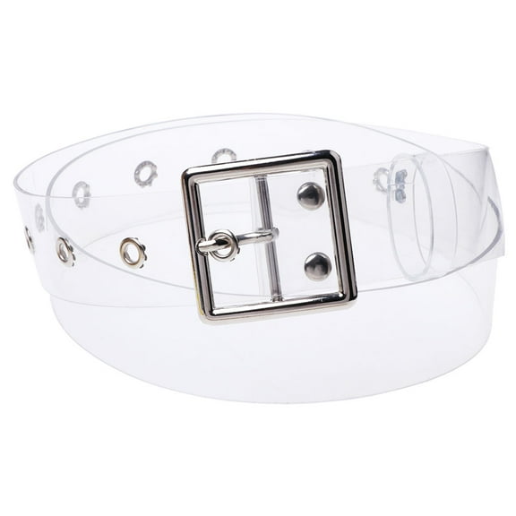 lanema Women Transparent Wide Belt Pin Belt Buckle Invisible Clear Waist Belt Fashion