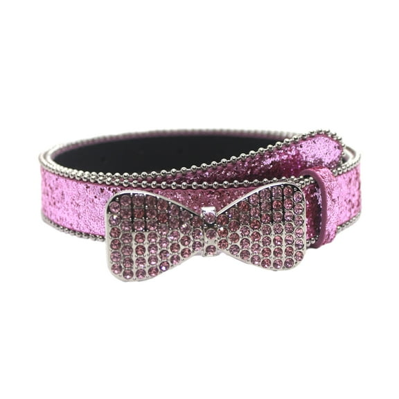 lanema Womens Jeans Thin Belt Rhinestones Buckle Pants Belts Vintage PU Leathers Belts