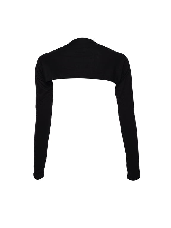 Womens One Piece Long Shoulder Sleeves Shawl Arm Cover Shrug Crop Top Mod