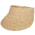 thumbnail image 1 of lanema Womens Summer Woven Straw Open Top for Sun Hat Foldable Packable Roll-up Wide Brim Sunscreen Outdoor Sports Beach Visors Baseball Cap, 1 of 10