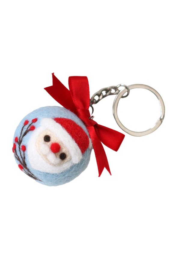 Wool Felted Keychain Making Set With Wool Felting Tool And Visual Instructions