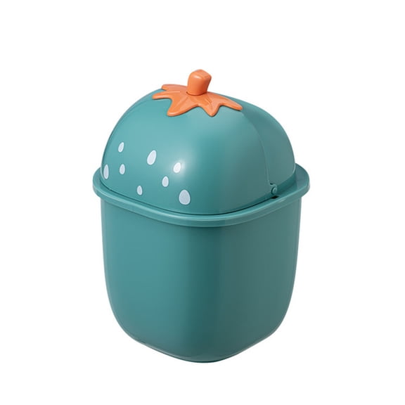 lanema for Creative Home Mini Strawberry Desktop Garbage Can Plastic Countertop Trash Containers Wastebasket, 4 Colors Optional