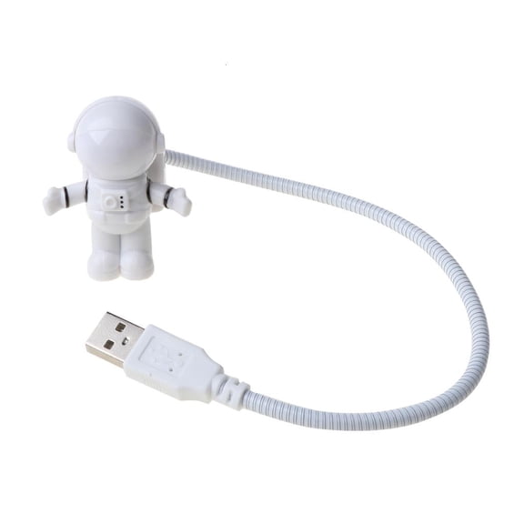lanema Flexible USB White Astronaut Tube Portable LED Night Light Bulb For Computer Laptop PC Notebook Reading Home Decoration