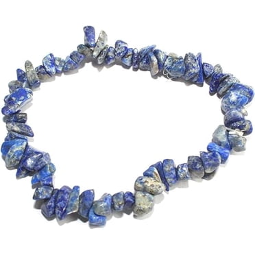 Handmade Lapis Lazuli Chip Stone Bracelet - 925 Sterling Silver - Women's Jewelry With Gift Bag