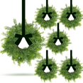 thumbnail image 1 of laqbezok 6 Pcs Christmas Wreath for Front Door, 8" Artificial Eucalyptus Leaves Teardrop Wreaths, with Ribbon Pinecones Berry Christmas Hanging Swag, for Xmas Winter Door Window Wall Home Decor, 1 of 17