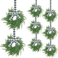 thumbnail image 1 of laqbezok 8Pcs Small Christmas Norfolk Wreaths, 7.8" Mini Wreaths for Kitchen Cabinets with Bow Ribbon, Real Touch Norfolk Pine Decorative Hanging Greenery, for Xmas Window Door Farmhouse Decor, 1 of 14