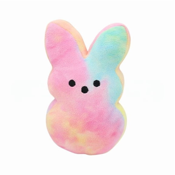 HaCpiu Broody Bunny Plush Toy Set, 6" Mini Bunny Stuffed Animals with Colorful Tie-Dye Patterns and Star Details, Soft Rabbit Plush Toys for Easter Bunny Gifts, Bunny Party Favors and Holiday Fun