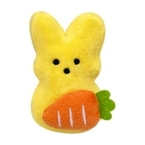 laqbezok Easter Bunny Plush, 5" Mini Holding Carrot Broody Bunny Plush Bunny Stuffed Animals, Easter Gifts Birthday Gifts for Family