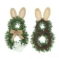 thumbnail image 1 of laqbezok Easter Wreath, Front Door Wreath Hanging Pendant Cute Decor, Rabbit Shape Garland for Easter Party Housewarming Home Window, Solid Ears, 1 of 8