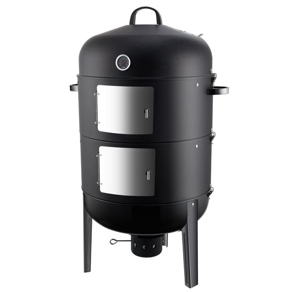 laraVist 20 Inch Charcoal Vertical Smoker Grill - Alloy Steel, Freestanding Barrel for Camping, BBQ