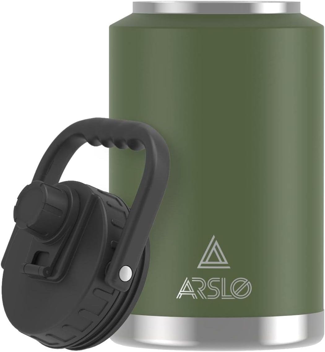 large Insulated Water Jug With Handle, One Gallon Insulated Water Bottle, 1 Gallon Stainless Steel Water Jug