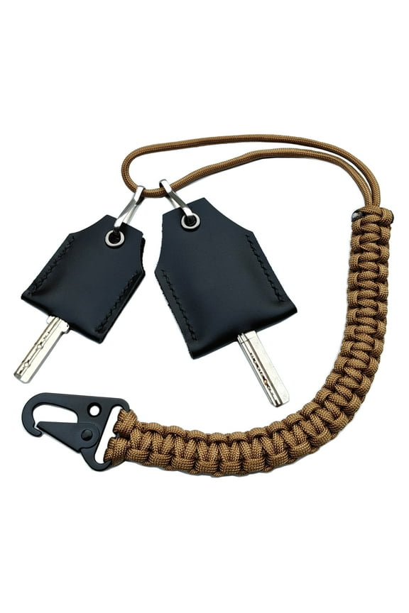 large and small key covers with long Lanyard keychain,key sleeve for broken car key(black)