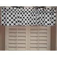 thumbnail image 1 of large dots white black cotton window valance 58 wide, 1 of 1