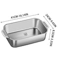 thumbnail image 1 of Large Roasting Pan Large Roasting Pan 316 Stainless Steel Rectangular Deep Baking Tray Fish Cooking Pan Oven Safe Induction Compatible Kitchen Cookware Stainless Steel Baking Pan, 1 of 3