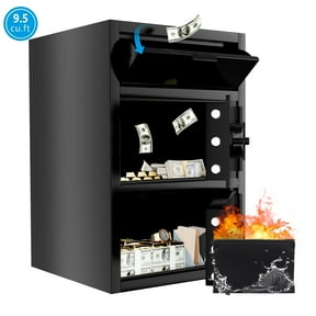9.5 Cubic Feet Depository Safe Box, Drop Safe Fireproof with Deposit Slot, Security Cash Safe for Home, Office, Hotel, Restaurant