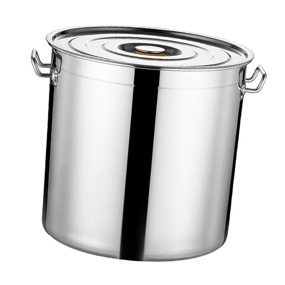 large soup pots,Stainless Steel Stockpot Large Capacity Soup Pot,Deep Pot with Lid Cooking Kitchen Saucepans,Composite Bottom Stockpot Cookware Induction Pot,Cater Stew Soup Boiling Pan 25cm