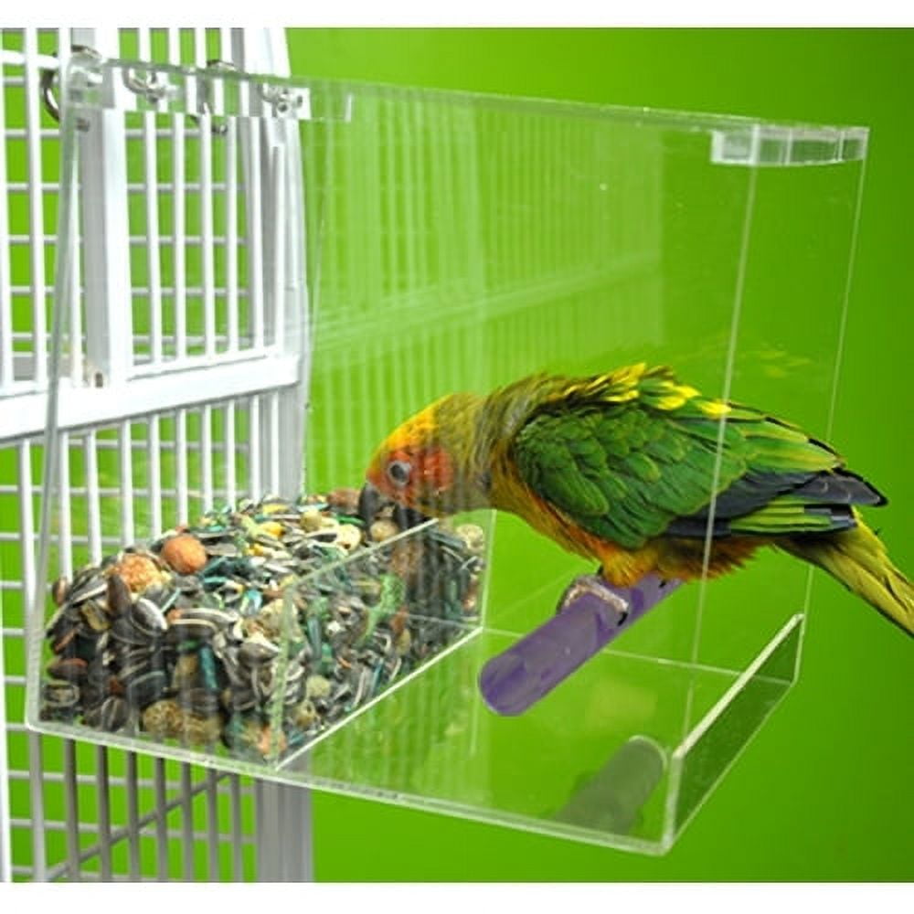 Large Tweeky Clean Seed Bird Feeder Parrot Toy Toys African Grey Amazon Tidy No Mess