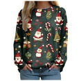 thumbnail image 1 of larppty 2025 Womens Ugly Christmas Sweaters Funny Cute Xmas Tree Tops Long Sleeve Crewneck Sweatshirts (Yellow, M), 1 of 8