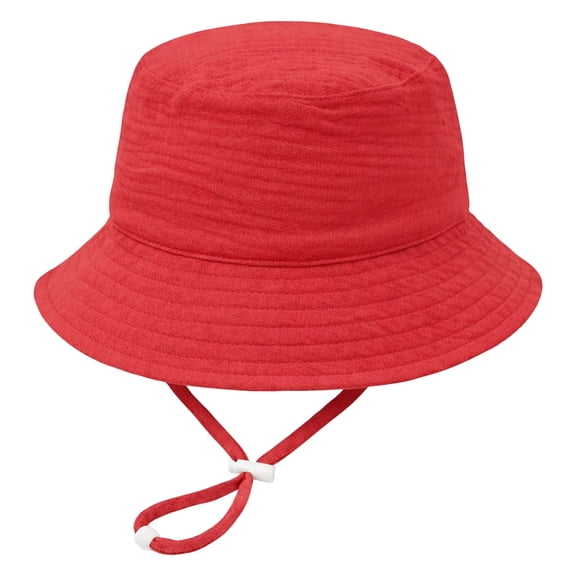larppty 50+ UPF Quick-Dry Sun-Hats for Boys (Red,12-36 Months)