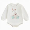 thumbnail image 1 of larppty Baby Boy 1st Birthday Outfit Mallard Duck Bubble Romper Sweatshirt Long Sleeve Bodysuit T-Shirt Fall Clothes (Beige), 1 of 4