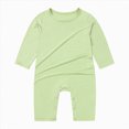 thumbnail image 1 of larppty Baby Boy Girl Soft Thermal Long Sleeve One-piece Baby Pajamas Romper Jumpsuit Coveralls, 1 of 6