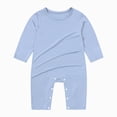 thumbnail image 1 of larppty Baby Boy Girl Soft Thermal Long Sleeve One-piece Baby Pajamas Romper Jumpsuit Coveralls, 1 of 1