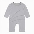thumbnail image 1 of larppty Baby Boy Girl Soft Thermal Long Sleeve One-piece Baby Pajamas Romper Jumpsuit Coveralls, 1 of 2