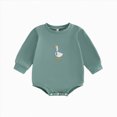 thumbnail image 1 of larppty Baby Boy Girl Sweatshirt Romper Long Sleeve Bubble Bodysuit | Unisex Baby Long Sleeve Oversize Romper Top, Baby Goose Clothes Fall, Ideal for Farm Animal Birthday Outfit&Daliywear, 1 of 6