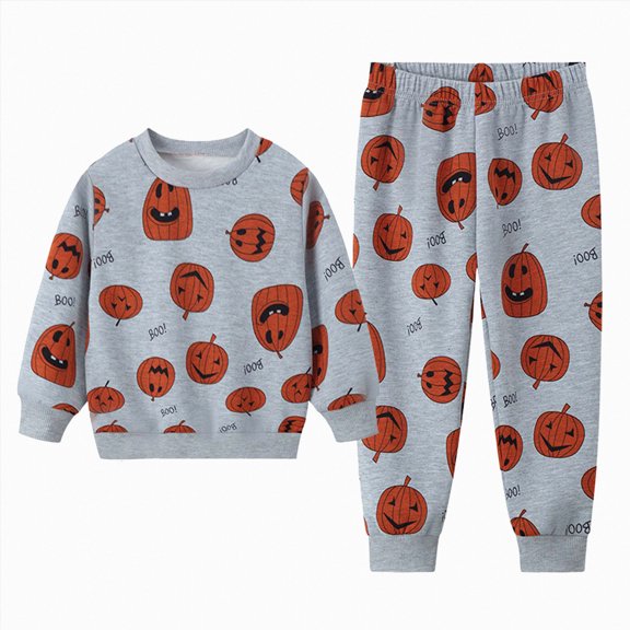 larppty Baby Boy Outfit Sweatsuit Letter Sweatshirt Shirt Pullover Tops Pants Toddler Boys Festive Clothing(2-3 Years,Grey)