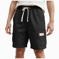 thumbnail image 1 of larppty Baby Boys Lightweight Cargo Shorts Toddler Quick Dry Pull-On Hiking Shorts for Sports Outdoor with Pockets (Z02-Black, 11-12 Years), 1 of 5