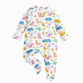 thumbnail image 1 of larppty Baby-Boys and Toddler Long Sleeve Zip-Front One Piece Footed Pajamas(Light Yellow), 1 of 4