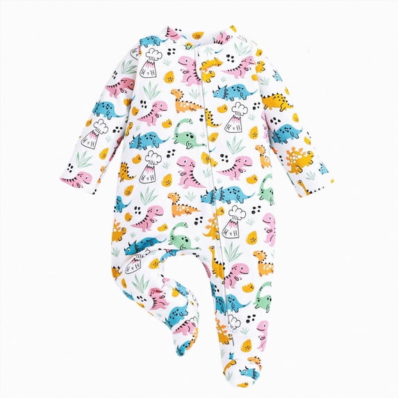 larppty Baby-Boys and Toddler Long Sleeve Zip-Front One Piece Footed Pajamas(Light Yellow)