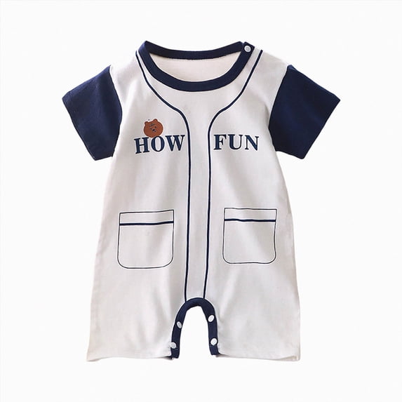 larppty Baby Girl Bodysuit, Infant Baby Cotton Bodysuits, Summer Baby Thin Romper Boys and Girls Baby Short-sleeved Cardigan Crawling Clothes