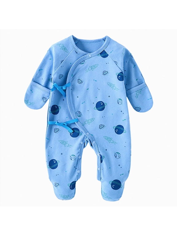 Baby Girl Boy Romper Side Snap Kimono Japanese Cotton Newborn Outfit Newborn-6M