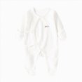 thumbnail image 1 of larppty Baby Girl Boy Romper Side Snap Kimono Japanese Cotton Newborn Outfit(White), 1 of 3