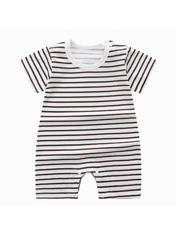 Baby Girl Summer Bodysuit Cotton Baby Boys Romper Short Sleeve Baby Jumpsuit with Snap Cozy Baby Bodysuit for Boys