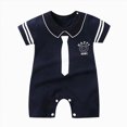 thumbnail image 1 of larppty Baby Girl Summer Bodysuit Cotton Baby Boys Romper Short Sleeve Baby Jumpsuit with Snap Cozy Baby Bodysuit for Boys, 1 of 2
