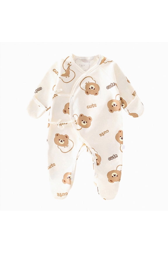 Baby One-Piece Footies Newborn Rompers Pajamas Cotton Footed Pjs for Sleep Play Boys Girls(Grey)