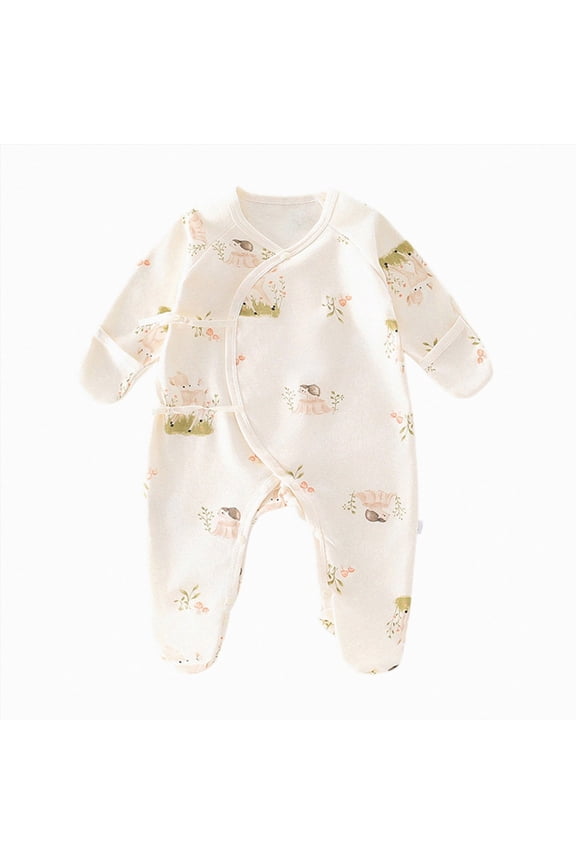 Baby One-Piece Footies Newborn Rompers Pajamas Cotton Footed Pjs for Sleep Play Boys Girls(Sky Blue)