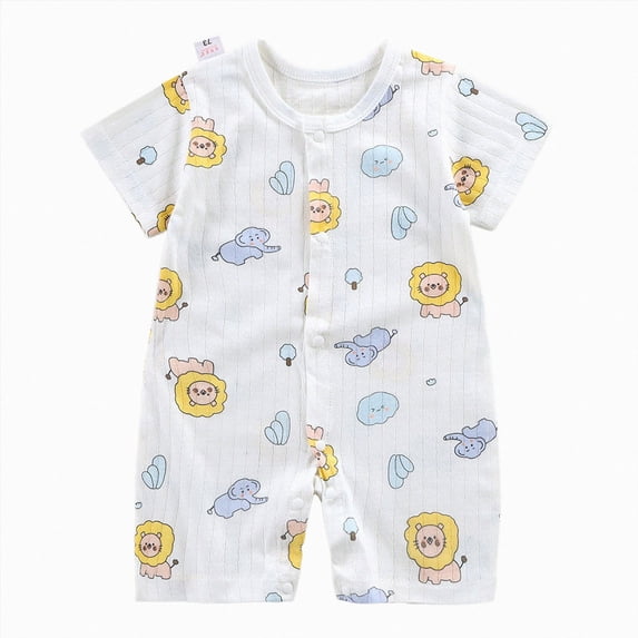 larppty Baby Onesies,Newborn Onesies Boy,Summer Short Sleeve Newborn Clothes Baby Jumpsuit Cute Print Clothes for Boys Girls