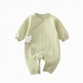 thumbnail image 1 of larppty Baby Romper, Footless Knit Newborn Pajamas & Going Home Outfit Onesise Jumpsuit for Infant(Green), 1 of 8