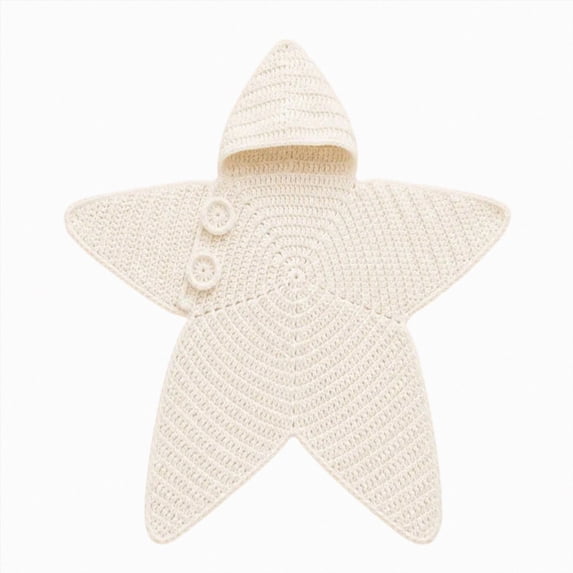 larppty Baby Star Suit Hooded Crochet Knit Star Outfit 5 Styles Available Cute Infant Photo Prop Wrap for Newborn Pictures Nursery Display Baby Shower Gift