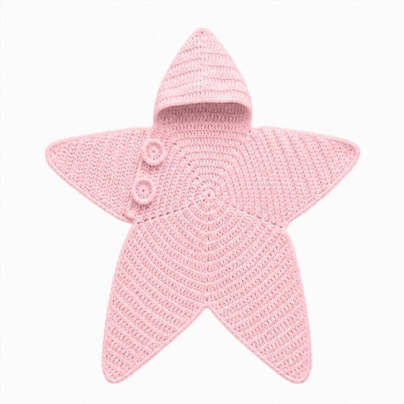 larppty Baby Star Suit Hooded Crochet Knit Star Outfit 5 Styles Available Cute Infant Photo Prop Wrap for Newborn Pictures Nursery Display Baby Shower Gift