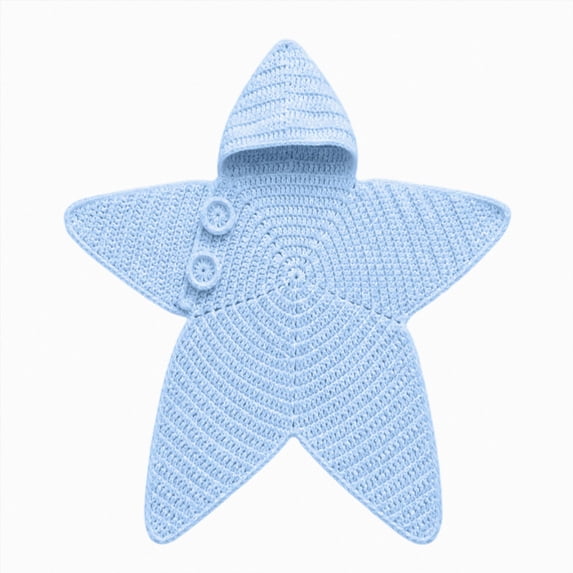 larppty Baby Star Suit Hooded Crochet Knit Star Outfit 5 Styles Available Cute Infant Photo Prop Wrap for Newborn Pictures Nursery Display Baby Shower Gift