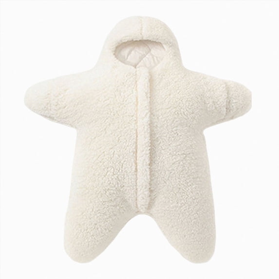 larppty Baby Starfish Onesie, Cute Thick Fleece Wearable Soft Newborn Baby Infant Warm Swaddle Wrap Sleeping Sack