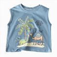 thumbnail image 1 of larppty Baby & Toddler Boy Tank Top - Kid's Sleeveless Muscle Tank(12-18 Months,Blue), 1 of 4